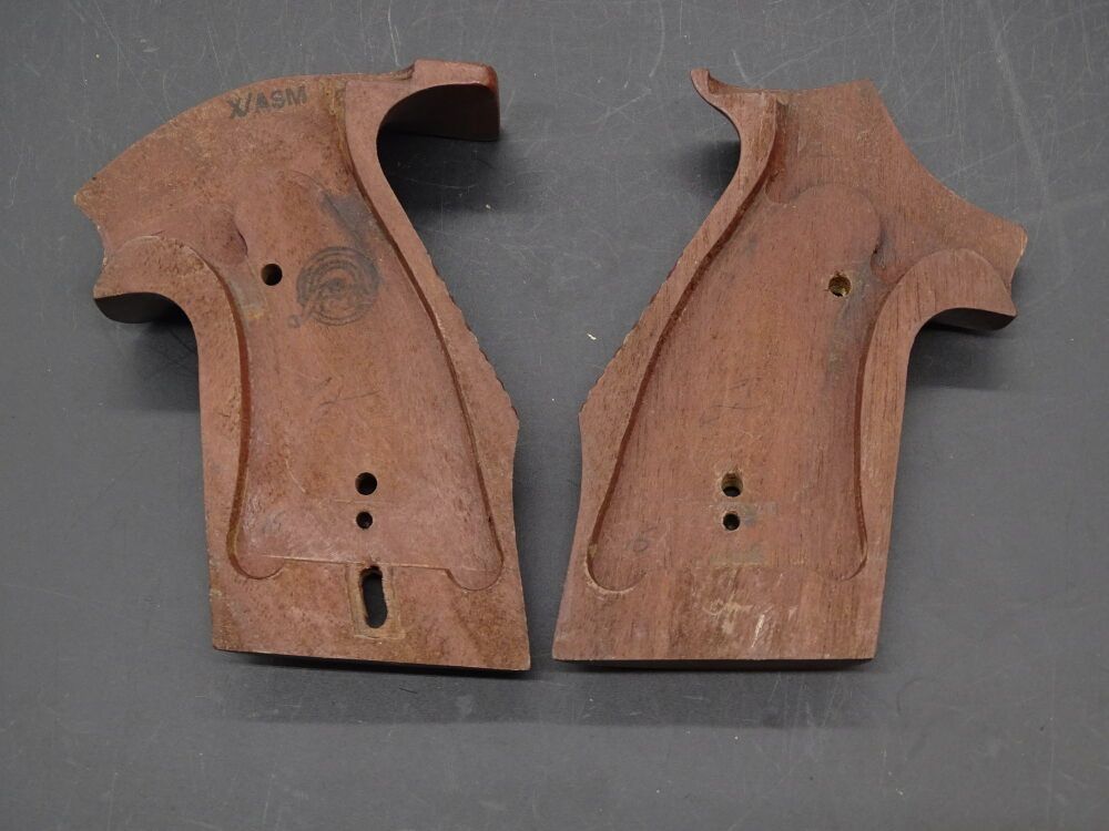 Holzgriffschalen Revolver sehr alt Mod X/ASM