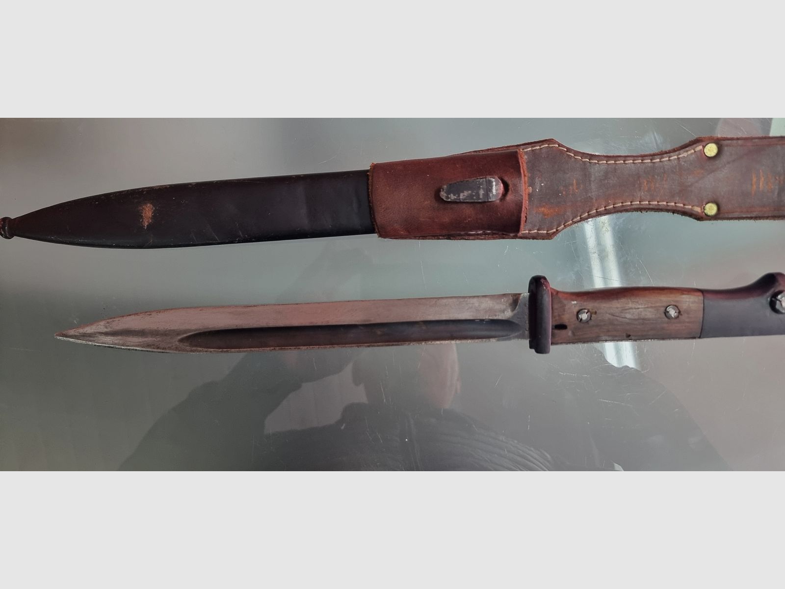 Wehrmacht/Heer-Seitengewehr/Bajonett zum 98 K, 2. Weltkrieg