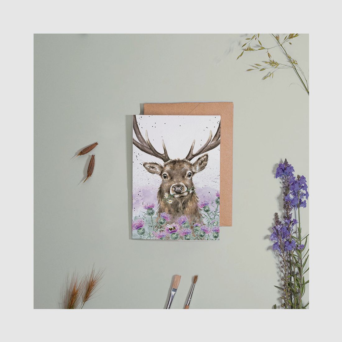 Tarjeta de saludo Wrendale Designs Ciervo