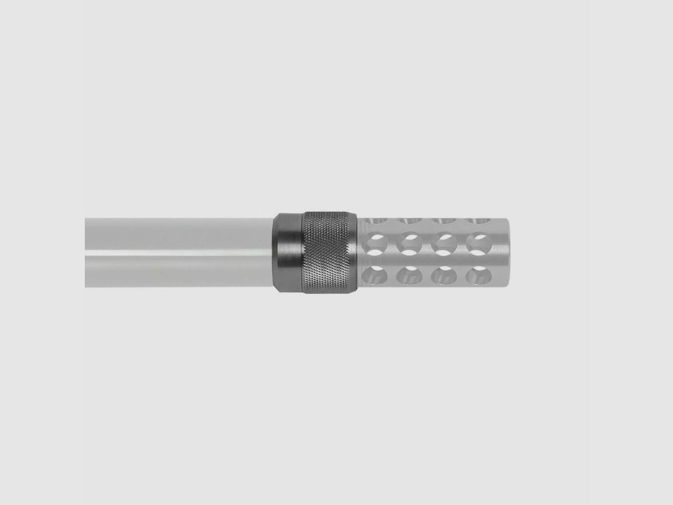 Capuchon de protection fileté court M18x1 strié pour frein de bouche en acier inoxydable avec filetage de bouche, image 2 sur 7