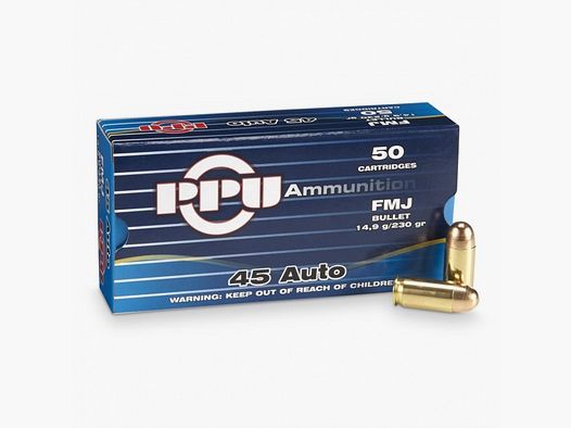 PPU .45 Auto FMJ 230grn (50 stuks)