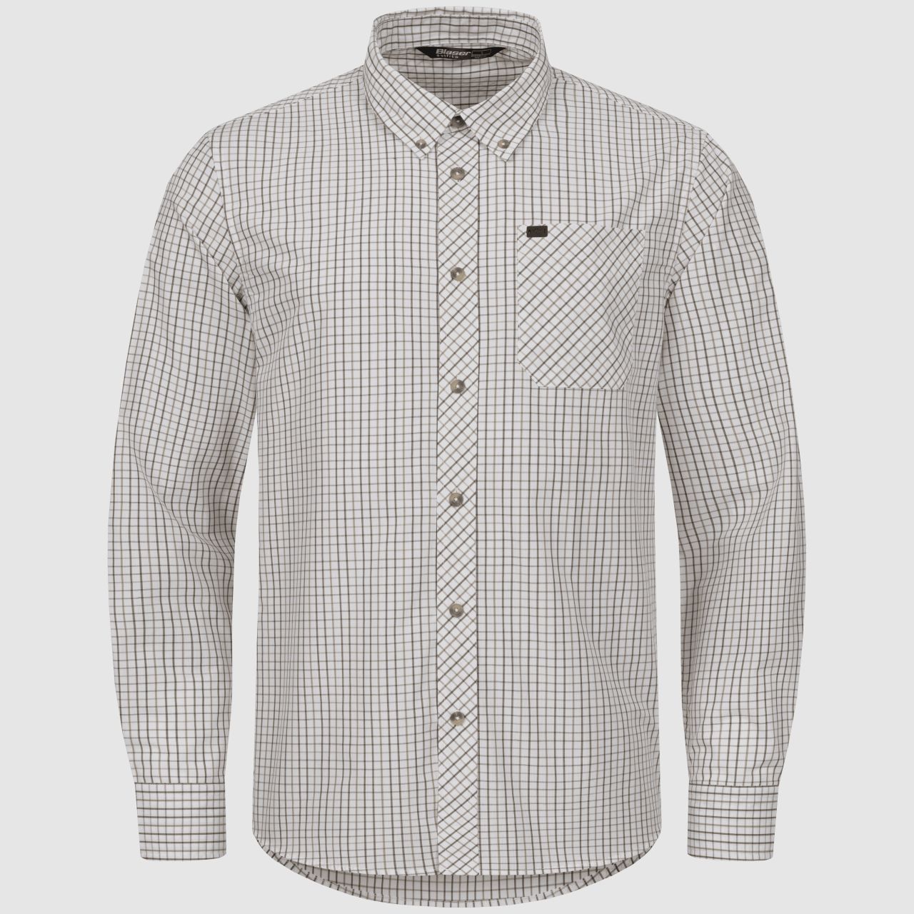 Blaser Herren Hemd Juno oliv/beige kariert