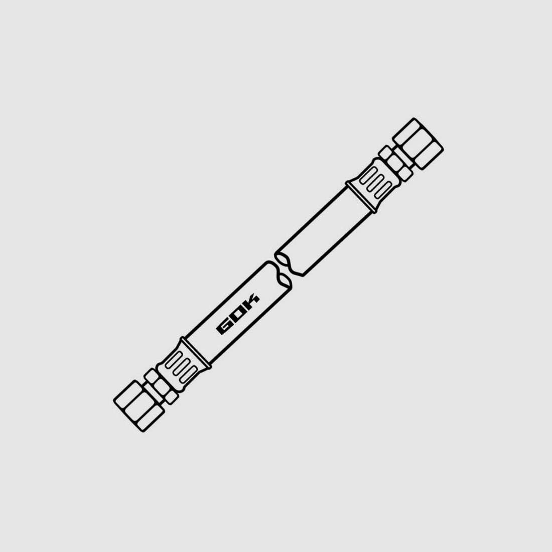 Mitteldruck-Schlauchleitung MS 10 bar, 400 mm, G 1/4 LH-ÜM x RST 8, Bild 9 von 9