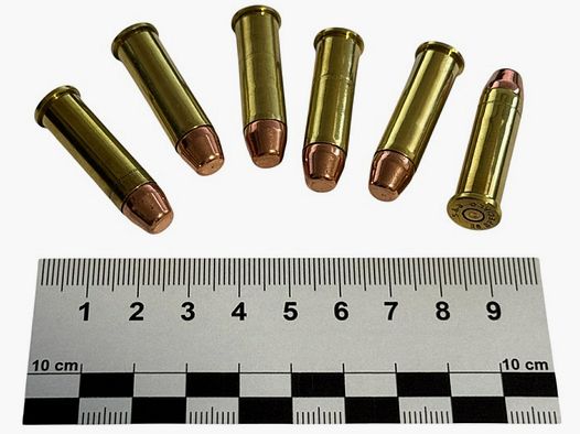 6 pieces decommissioning .38 Special – full metal cone-shaped bullet