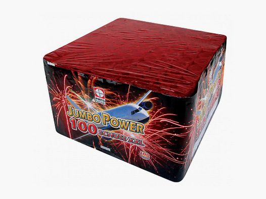 BATTERIEFEUERWERK JUMBO POWER XXL 100 RD 500G NEM KAT F2
