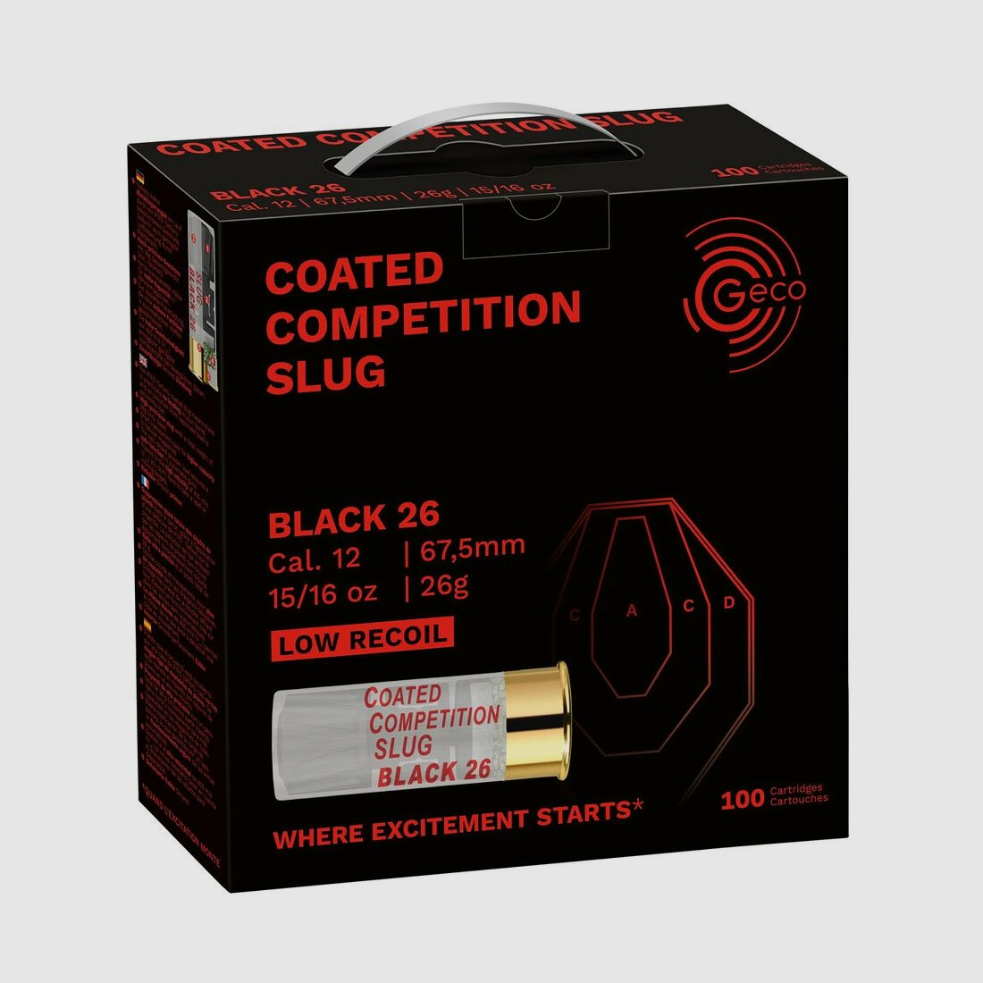 Geco 12/67,5 CC Slug Black 26