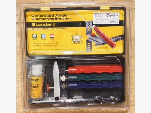 Set di affilatura Lansky con 3 pietre abrasive, supporto, olio per affilatura e istruzioni