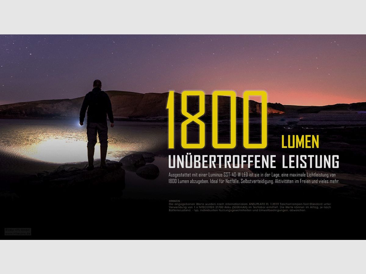 Nitecore MH10S Taschenlampe 1800 Lumen