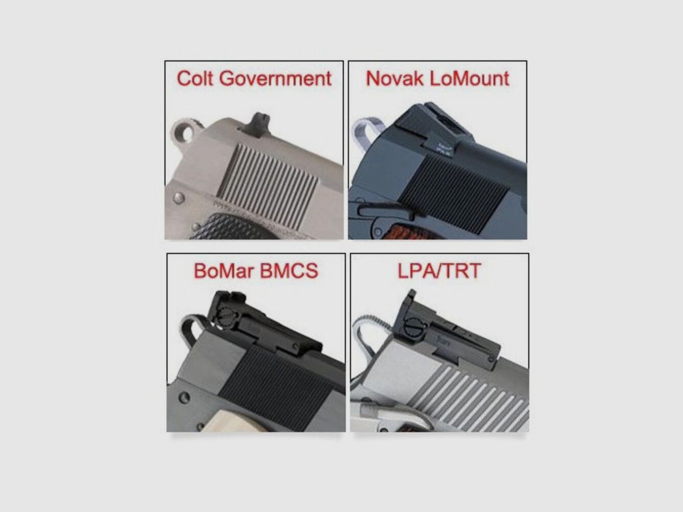 Kit de vise LPA SPF Fiber Colt 1911 XSE