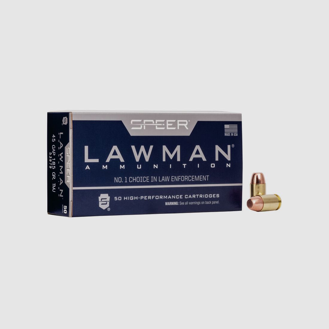 Speer Lawman .45 GAP 185GR TMJ FN 50 cartridges