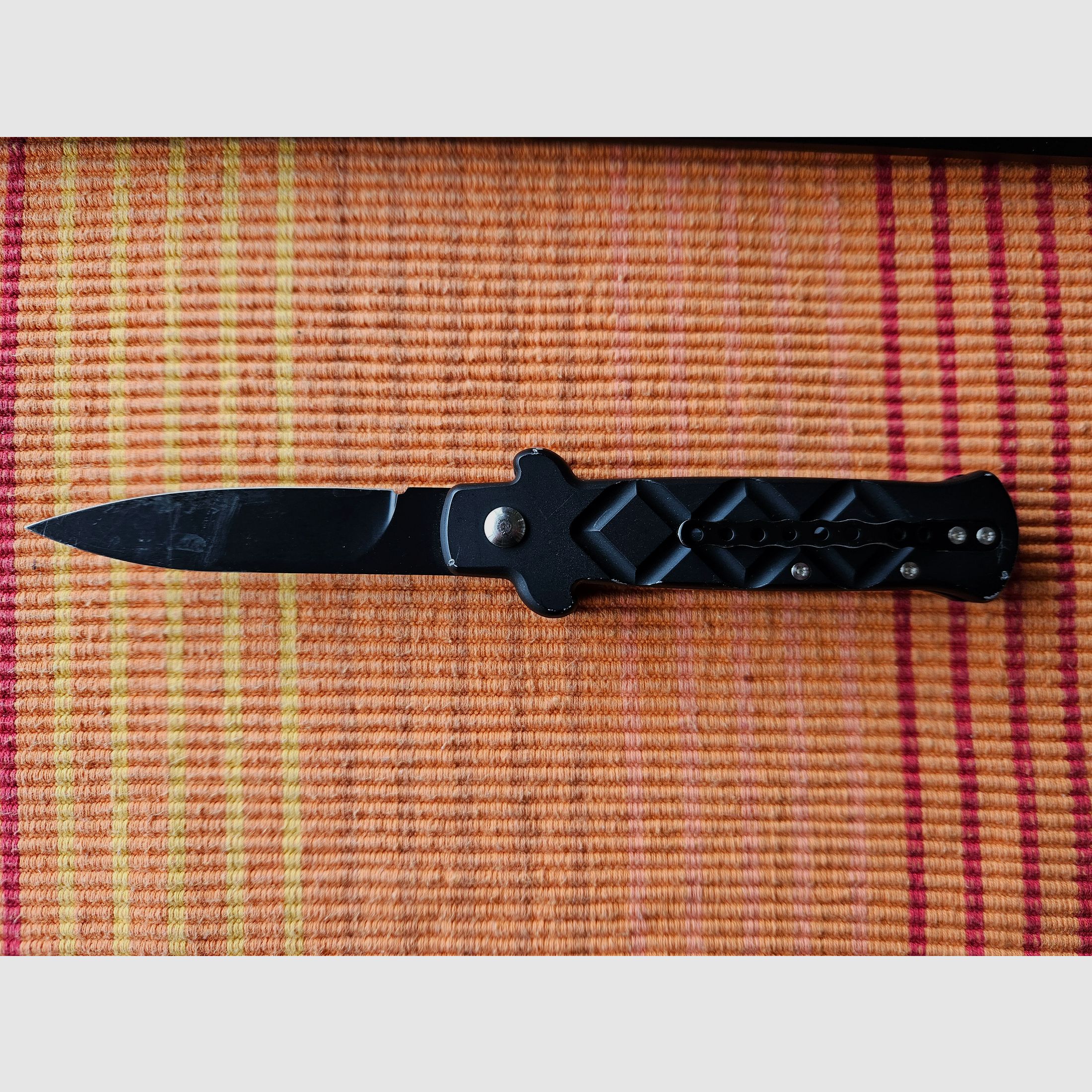 Beltrame Springmesser Coltello Scatto Tattico 3-D Nero schwarz