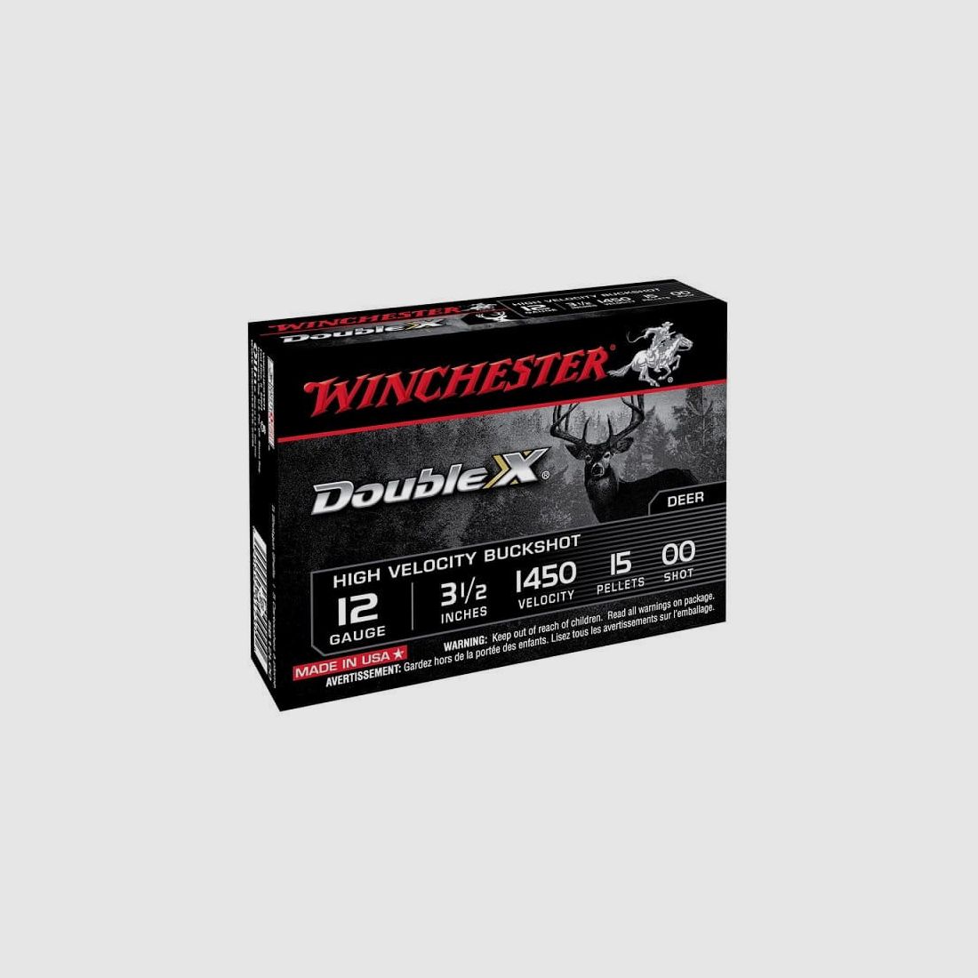 Winchester Double-X Buckshot 12/89 - 5 stuks.