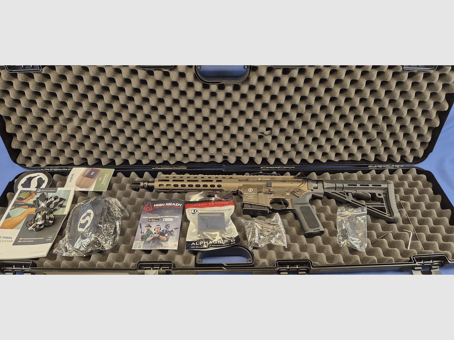 OFFRE DE SET ACTION EXTREME!!! Schmeisser AR15 M4FL, cal.223Rem, longueur de canon: 14,5″ bronze avec lunette BURRIS SET RT-6 1-6×24 combo, réticule balistique AR, image 2 sur 4