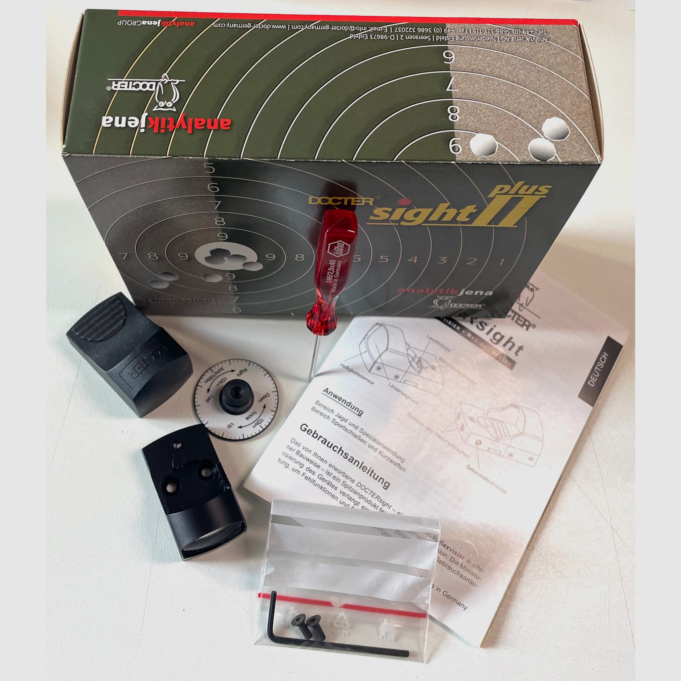 Docter sight II plus D 7,0 Rotpunkt Reflexvisier Gebraucht mit Funktion V438