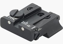 LPA TPU10WE30 mira micrométrica ajustable para pistolas S&W de 3ª generación calibre .45 ACP/10 mm Auto – 2 puntos
