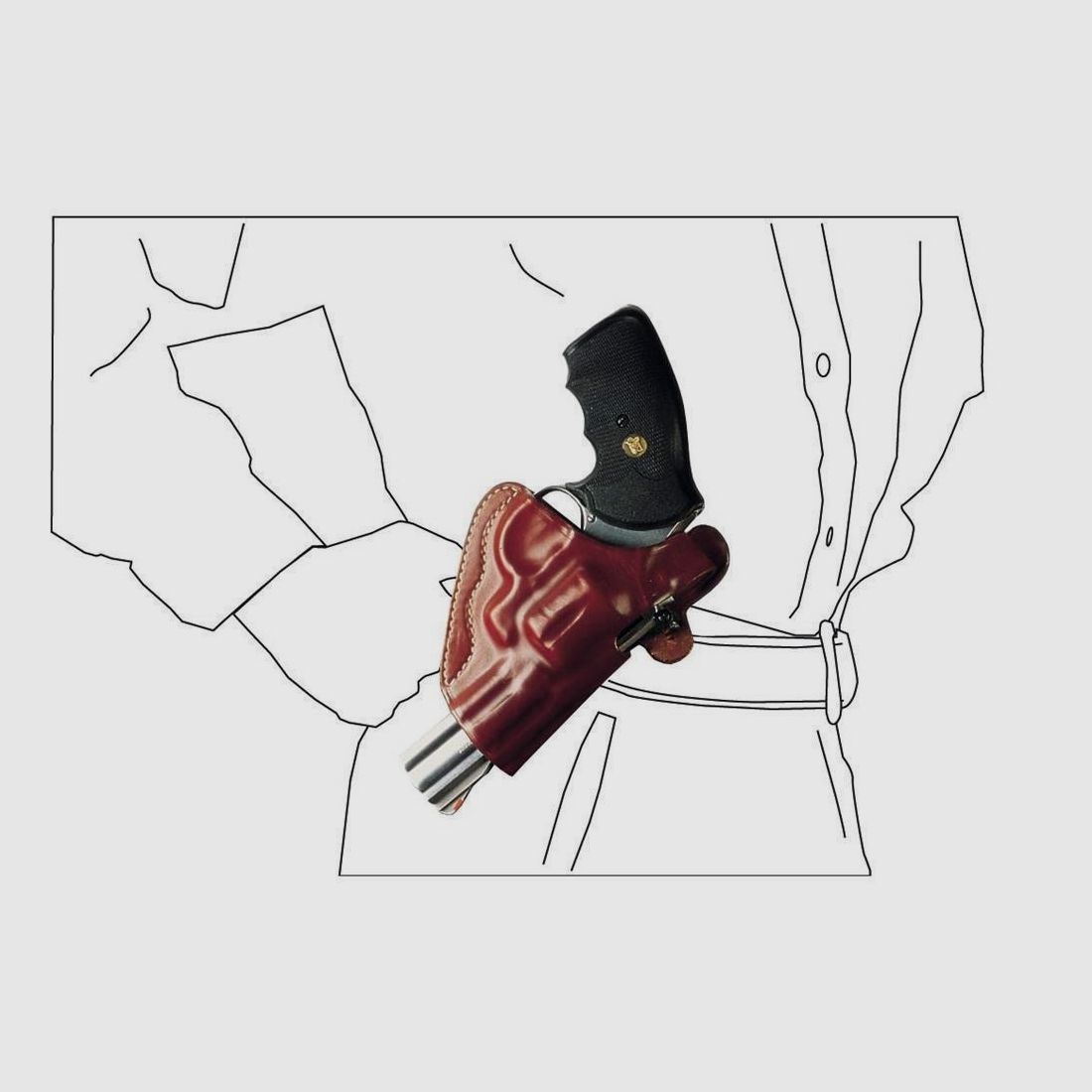 Mehrzweck-Schulterholster/Gürtelholster "Miami" für Revolver
