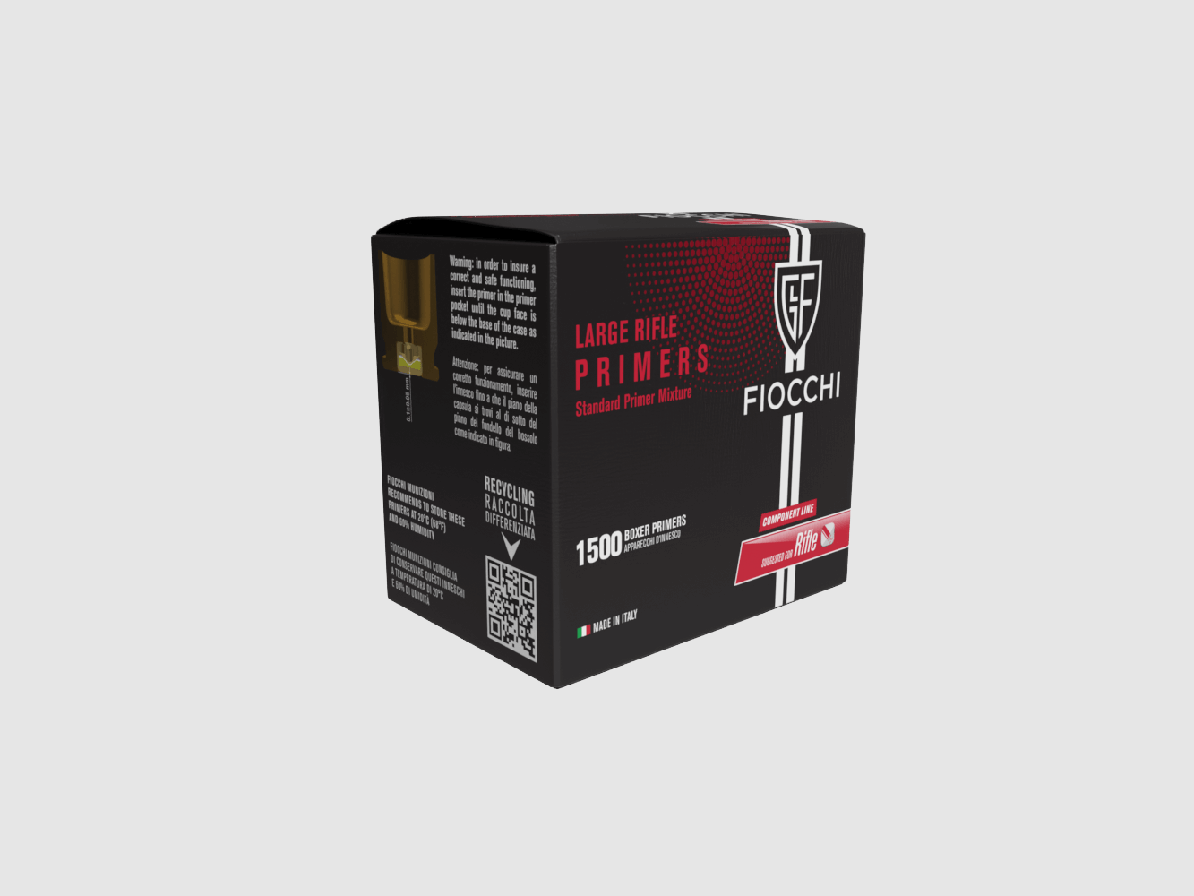 Fiocchi large rifle primers (5.33 mm) 1500 pieces