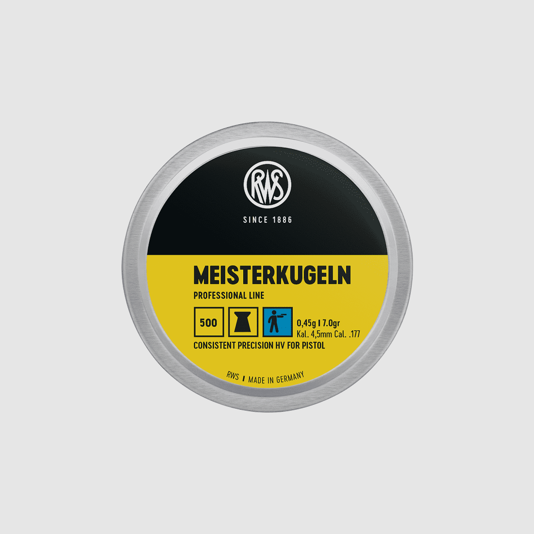 RWS Professional Line Meister HV Diabolo 4,5 mm Ø4,49 mm 0,45 g 500 pz