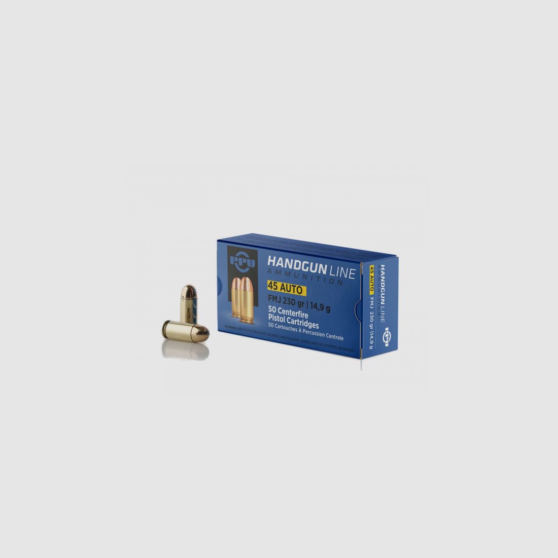 PPU VOLLMANTELPATRONEN- FMJ - .45 AUTO - 230 GRS. / 14,9 G - 50 SCHUSS