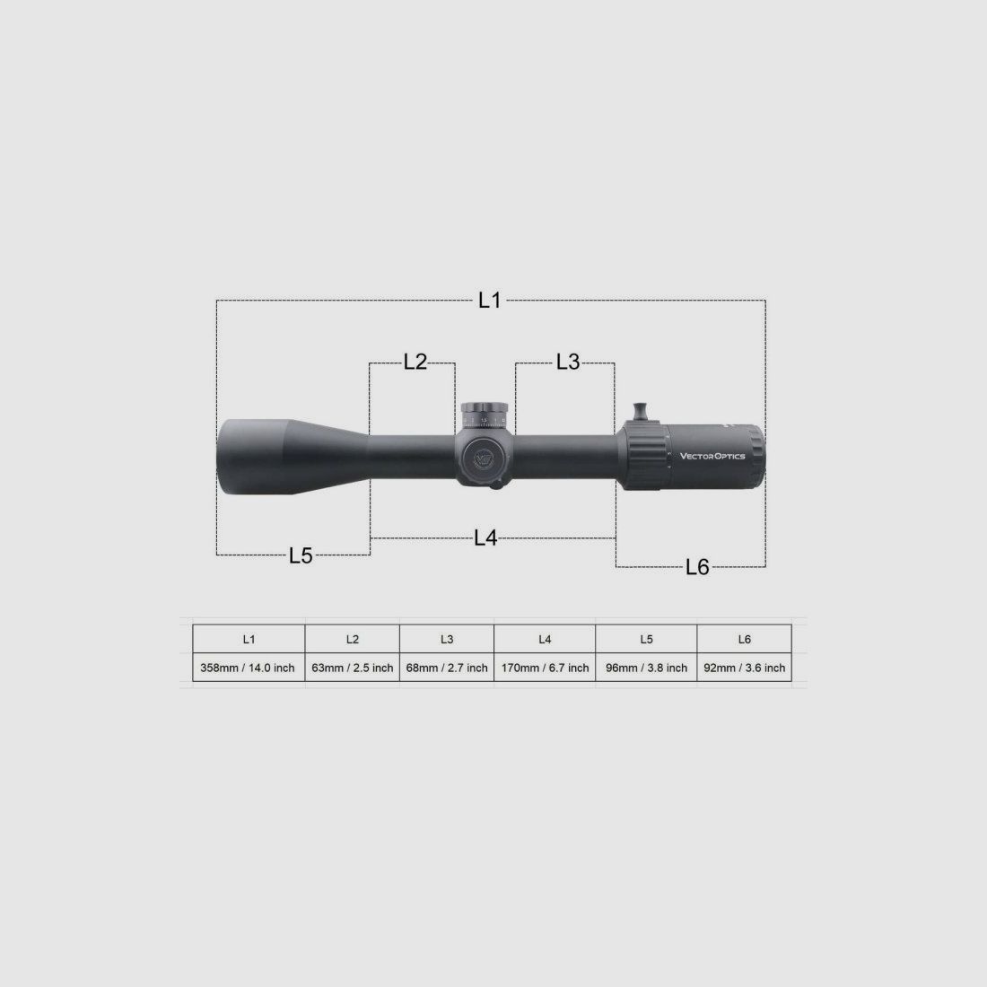 Vector Optics Marksman 4-16x44 FFP riflescope, image 4 of 8