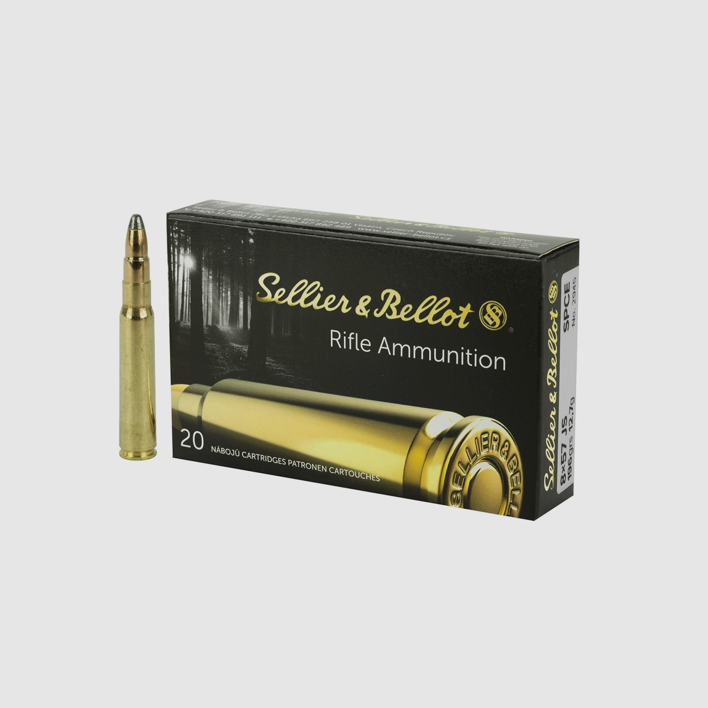 SELLIER & BELLOT – 8×57 JS SPCE 196grs 12,7g No. 2945 (20pz)