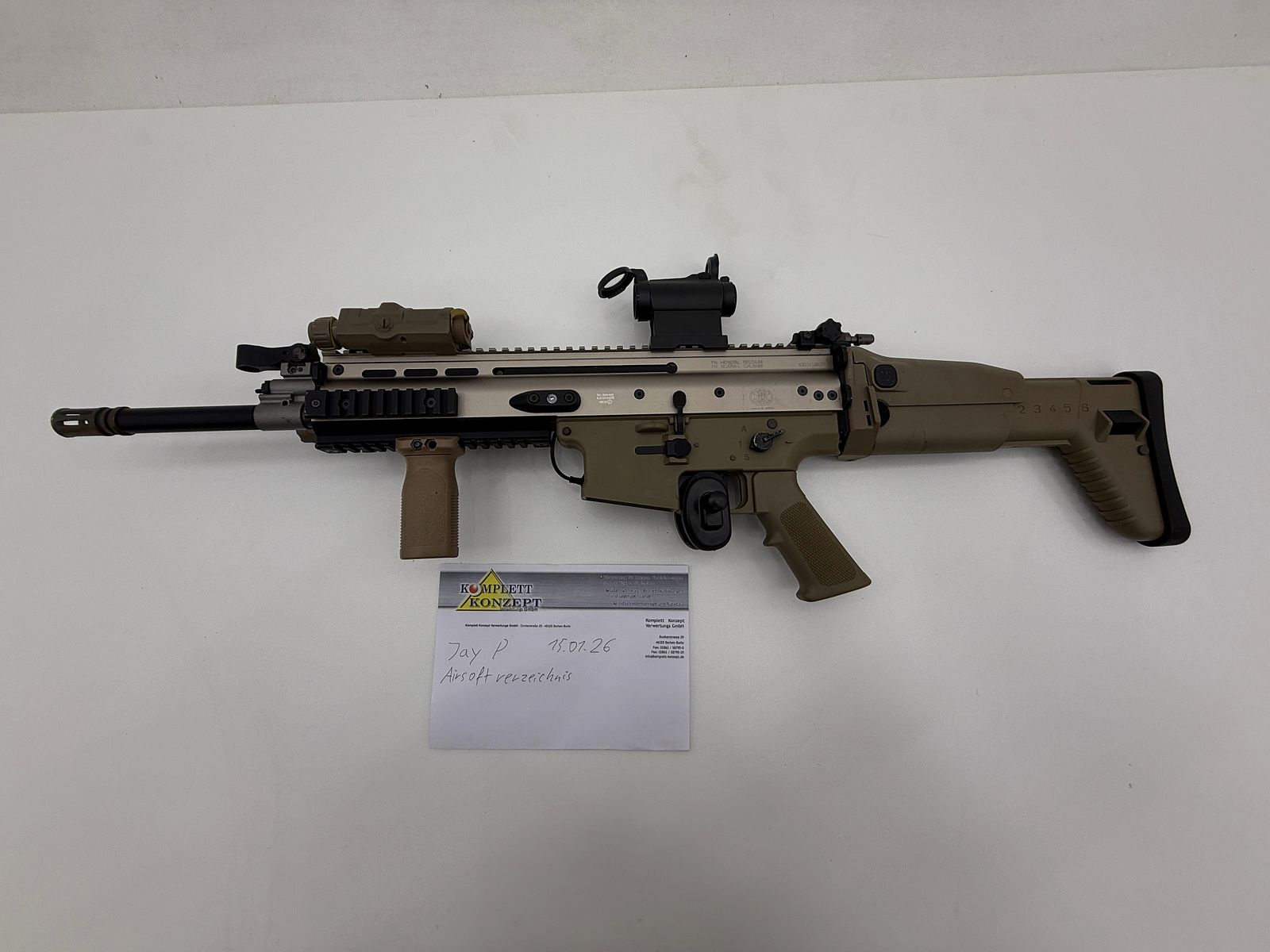 WE / Cybergun SCAR-L GBB Airsoft-Gewehr – Gas-Blow-Back – gebruikt – met accessoires