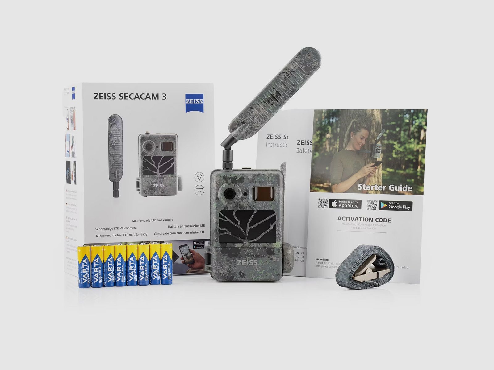 ZEISS Secacam 3 fototrappola con funzione di invio, angolo di visione di 60 gradi, portata del flash di 25 m