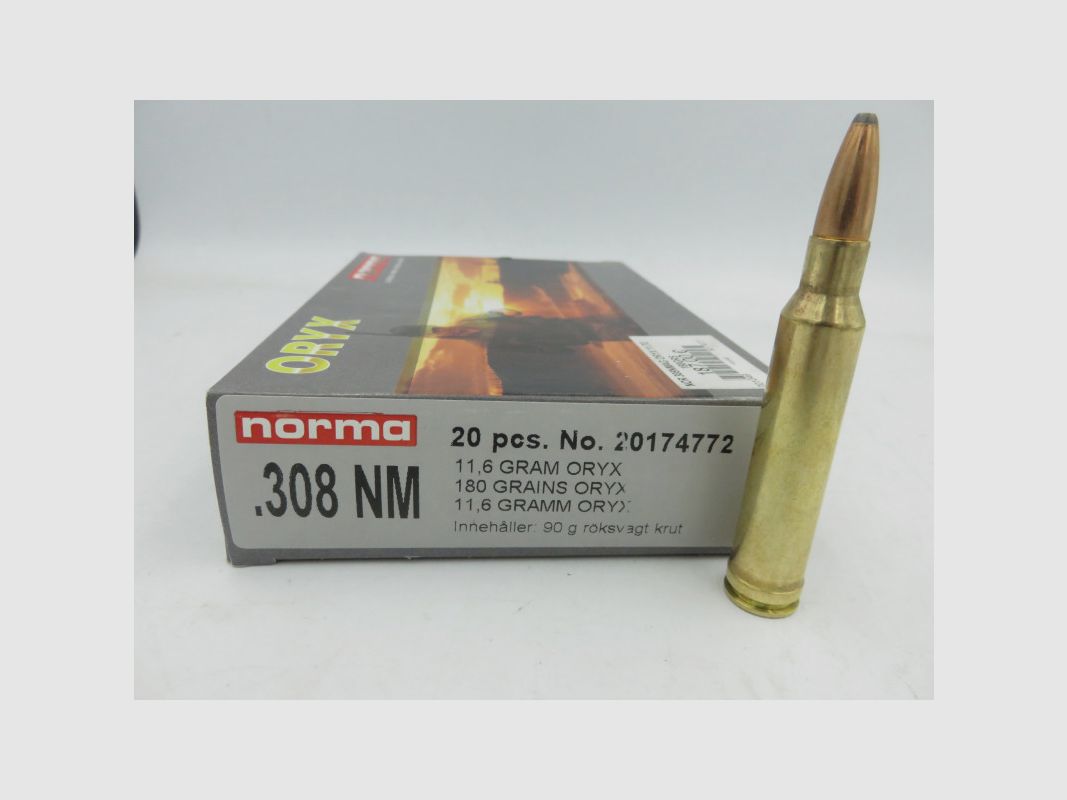 NORMA 308 NORMA MAGNUM ORYX 180GRS X20, image 2 sur 2