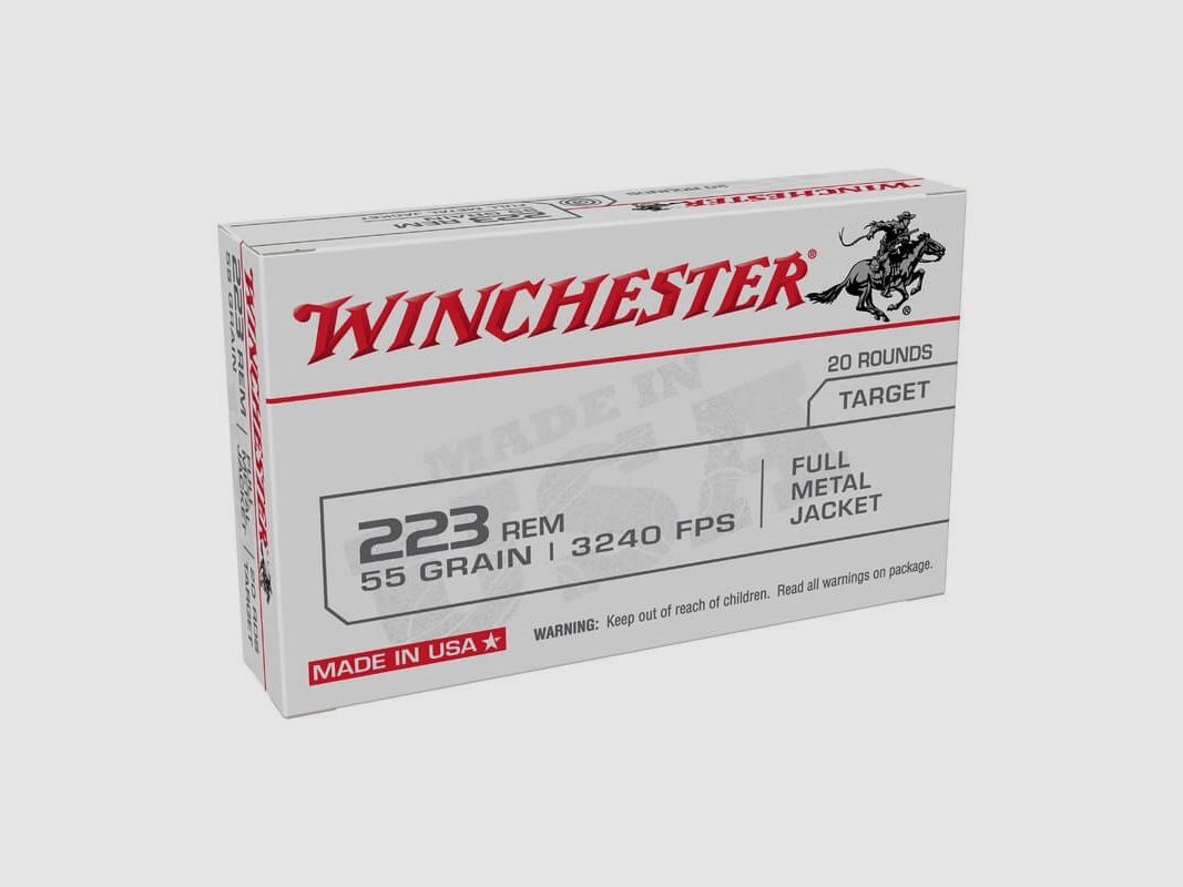 1000 rounds WINCHESTER .223 Rem. Target FMJ 3.56g/55gr