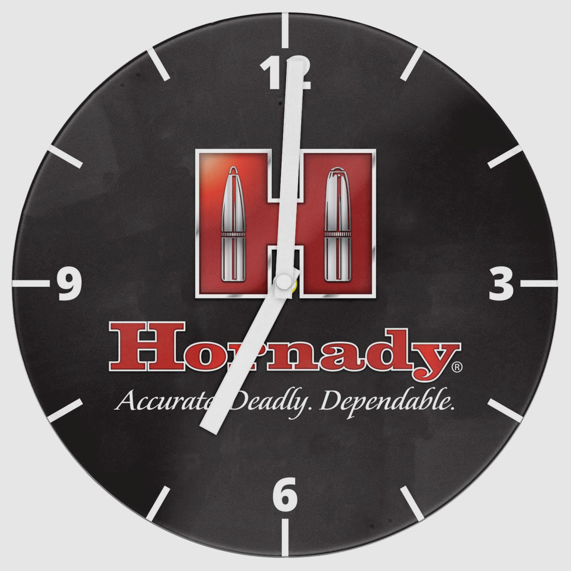 Hornady "H" Wall Clock 18" / 45.7 cm Black Red