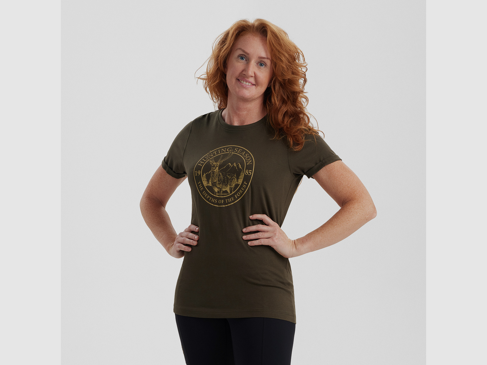 Lady Ella T-Shirt - Adventure Green – Kleidergröße Damen: 46