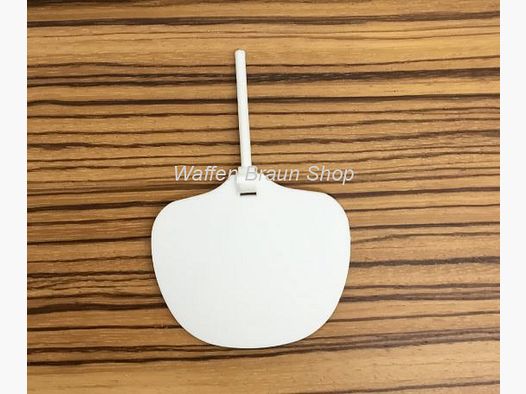 Abdeckscheibe für Schiessbrille oder Stirnband. Weiß, Kunstsstoff