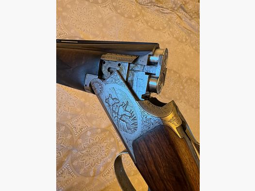 FN Browning B25 "Game Gun" B2G – Handgravur, Kal. 12/70 Bockdoppelflinte