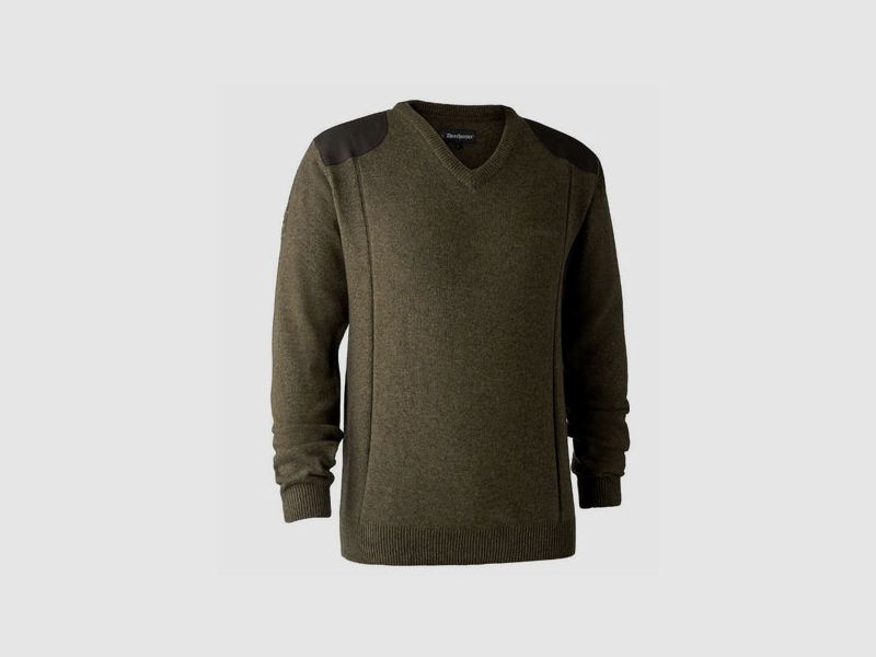 Deerhunter Sheffield Strickpullover mit V-Ausschnitt, Zypresse, Bild 4 von 5