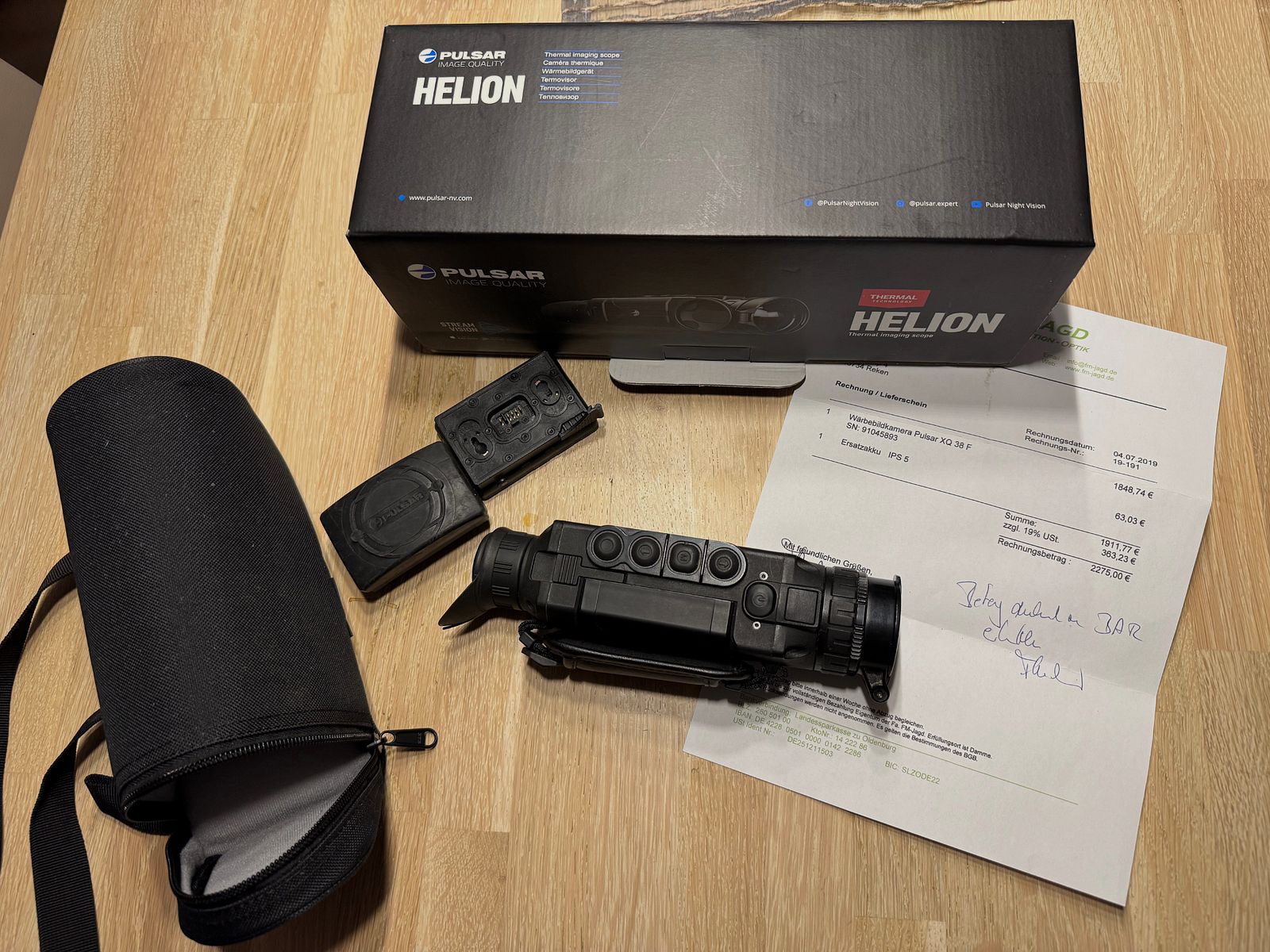 Pulsar thermal imaging camera Helion XP 38 F