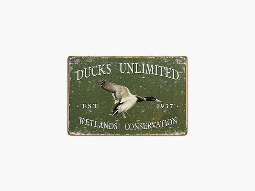 Decoratieve Metalen Plaque Ducks Unlimited Vintage