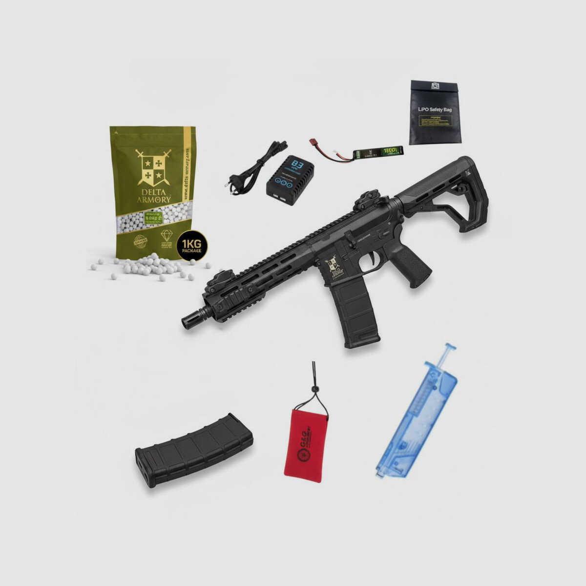 M4 AR15 M-LOK 8 cali CHARLIE EAGLE ETU Zestaw dla początkujących max 0,5 Joule