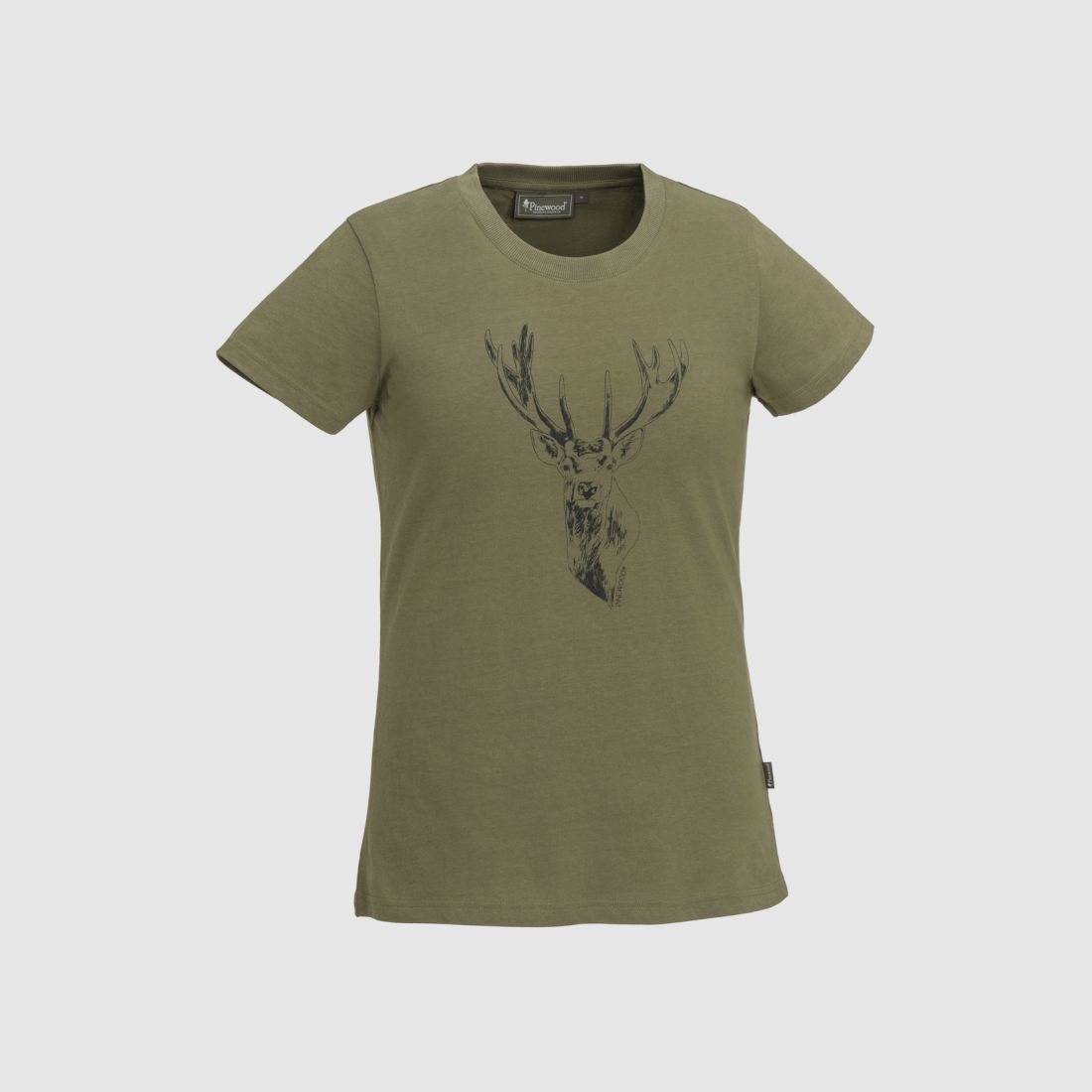 Pinewood Damen T-Shirt Red Deer Oliv