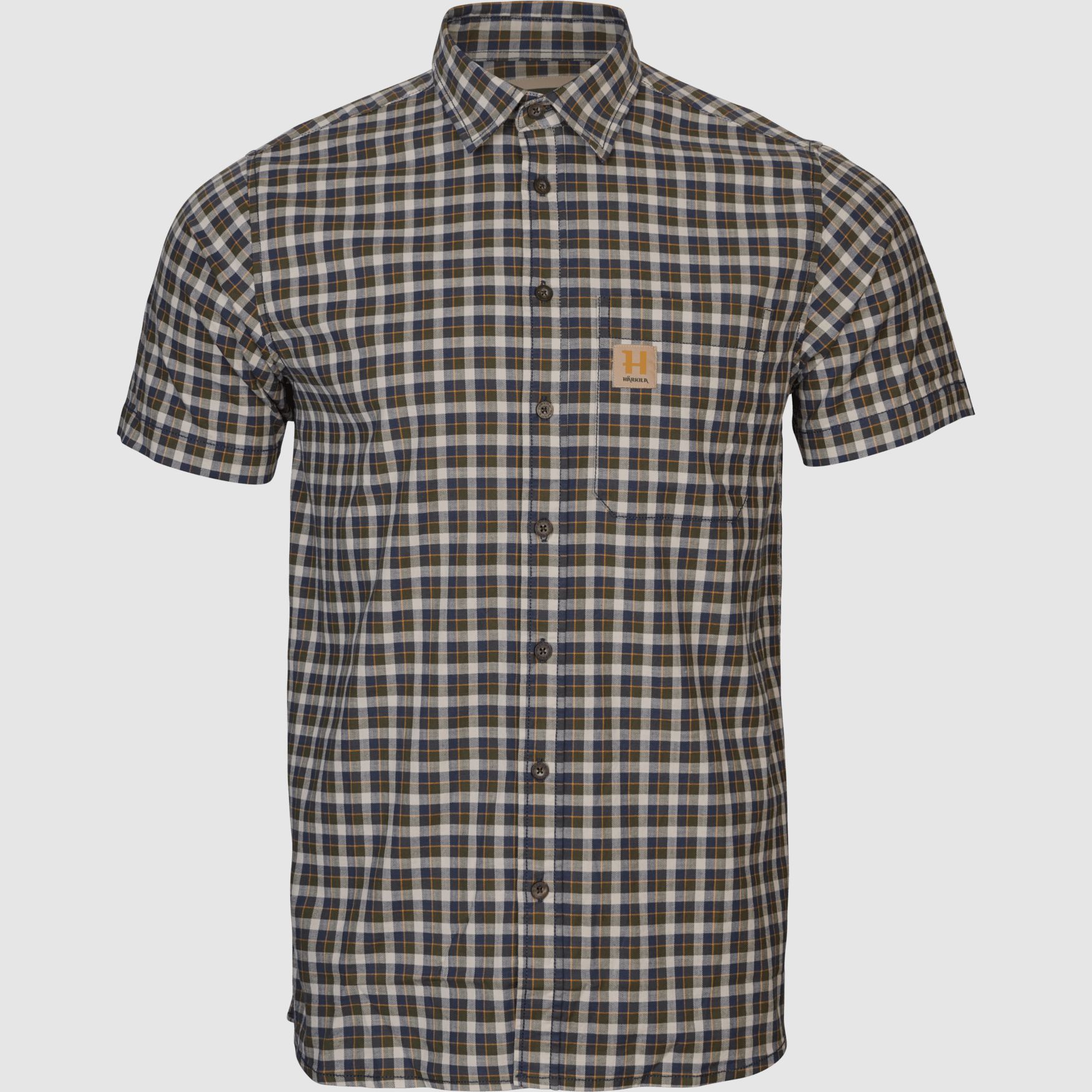 Härkila Fjell S/S Shirt Men Naval Blue Check, S