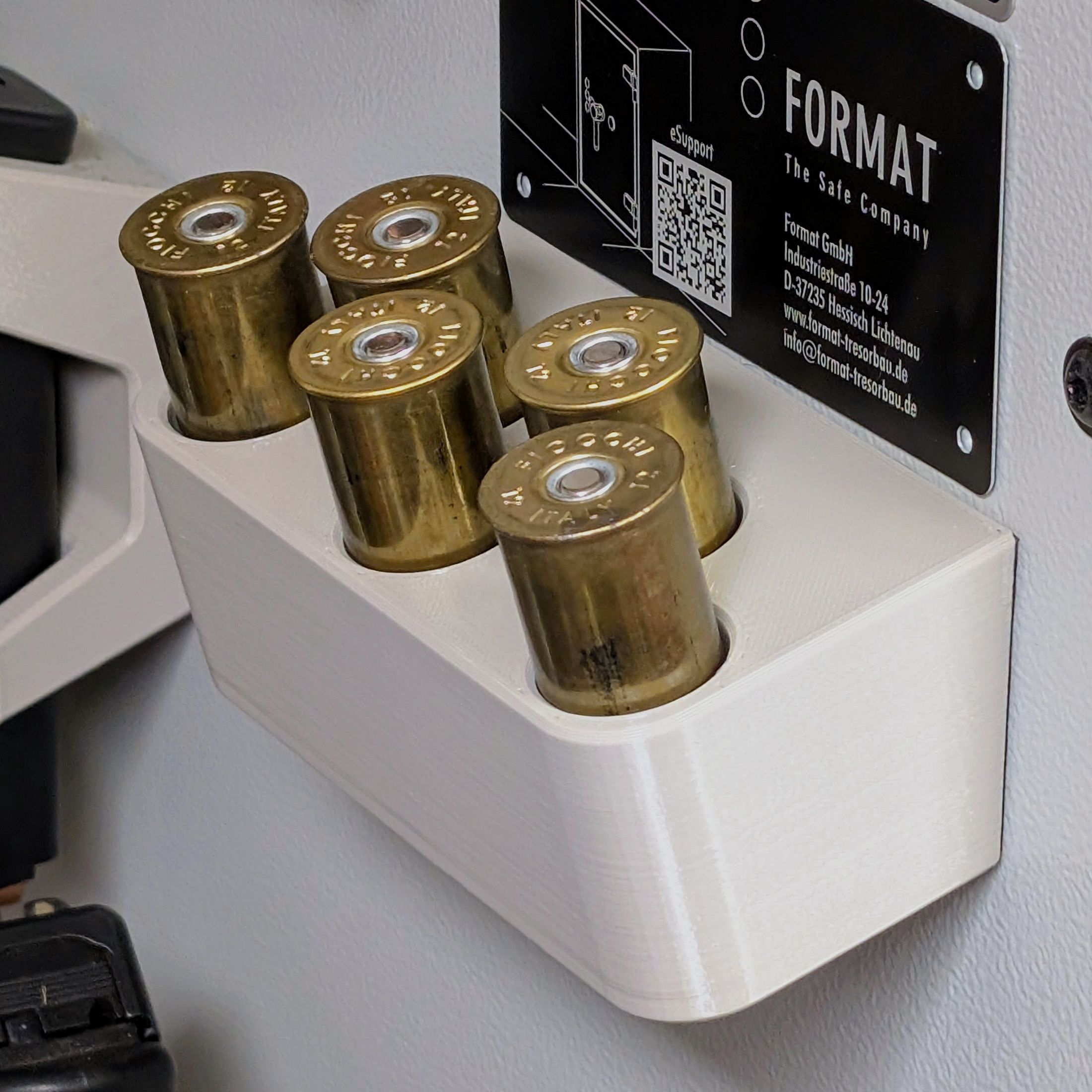 Magnetic shotgun ammunition holder for the gun cabinet - accessories for the gun cabinet