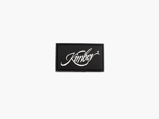 PVC patch with Velcro black with white logo