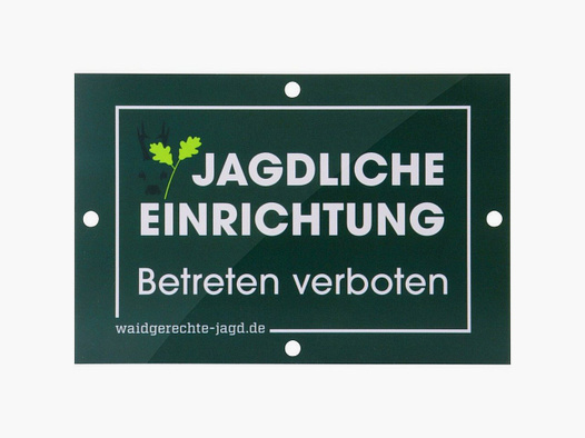 Hinweisschild "Jagdliche Einrichtung - Betreten verboten" – 10er-Pack