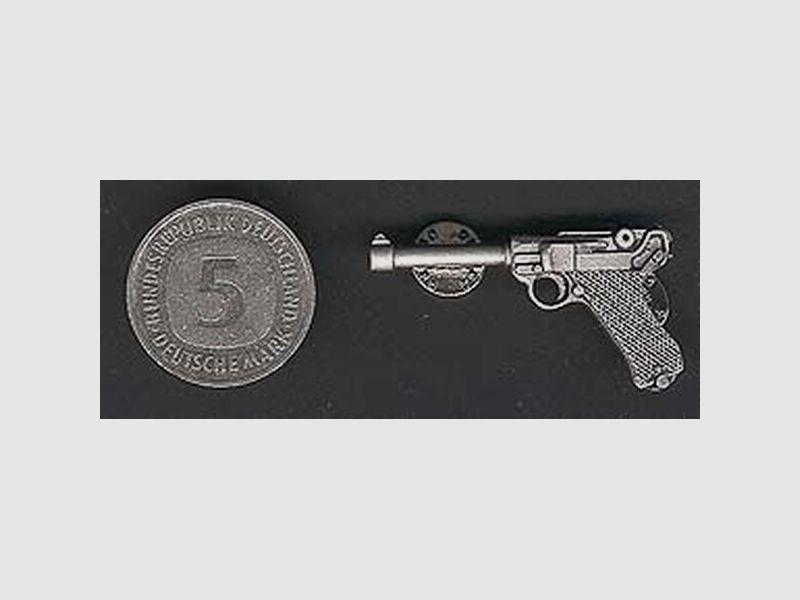Pistole Luger 08 als Metall-Anstecker