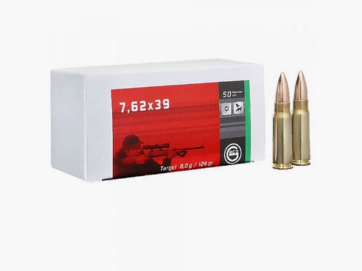 GECO TARGET 7,62x39 - FMJ 124GRS. - 50 PATRONEN