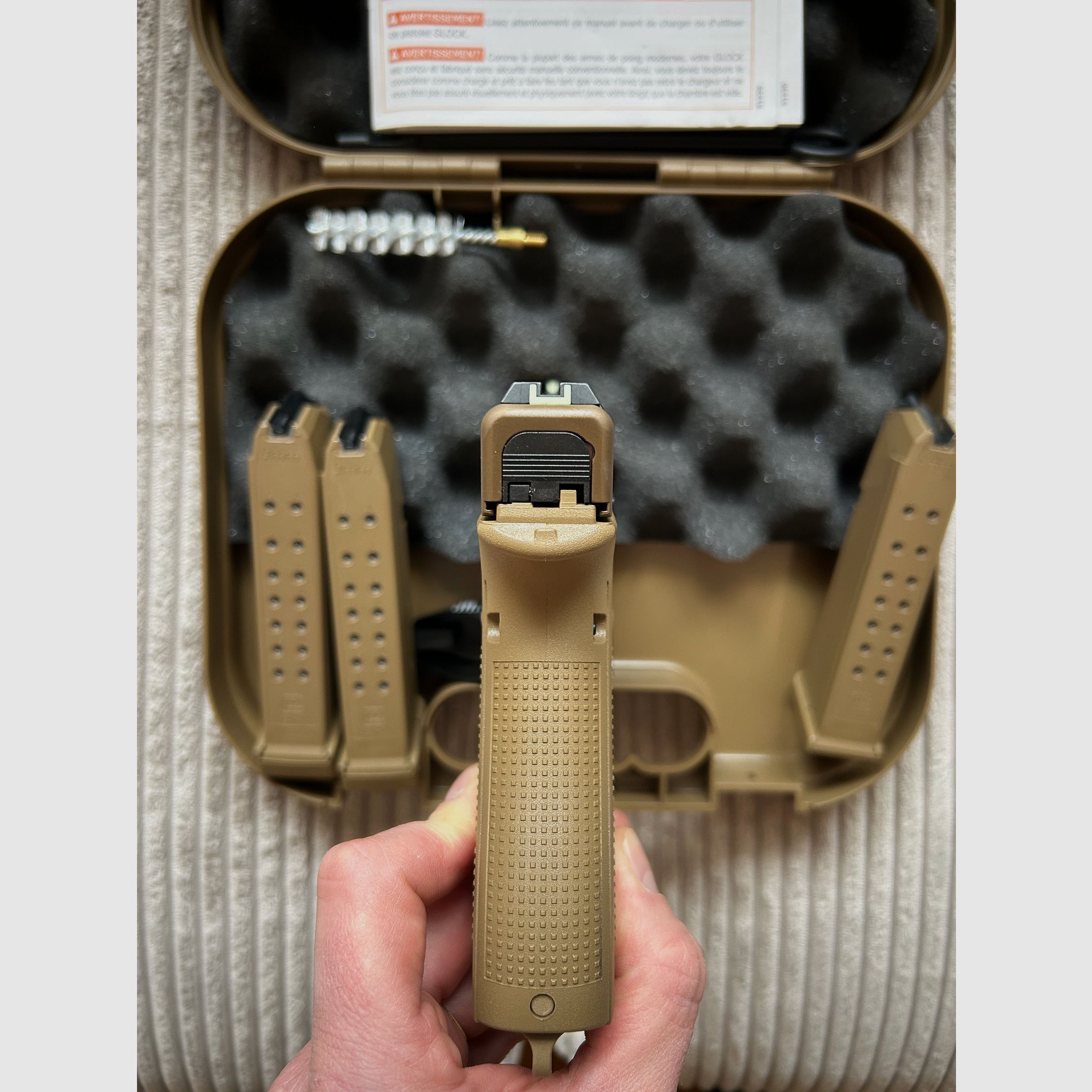 Glock 19x (Pistole Kurzwaffe) Kaliber 9mm in Coyote