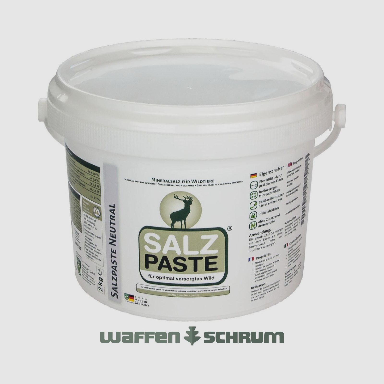 Pâte de sel Eurohunt DEUSA - neutre 2kg seau
