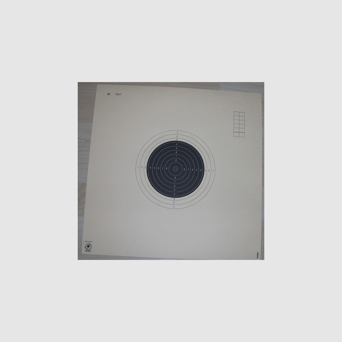 Zielscheibe KK Gewehr Trägerscheibe mit Spiegel 50m, geschlitzt 125x