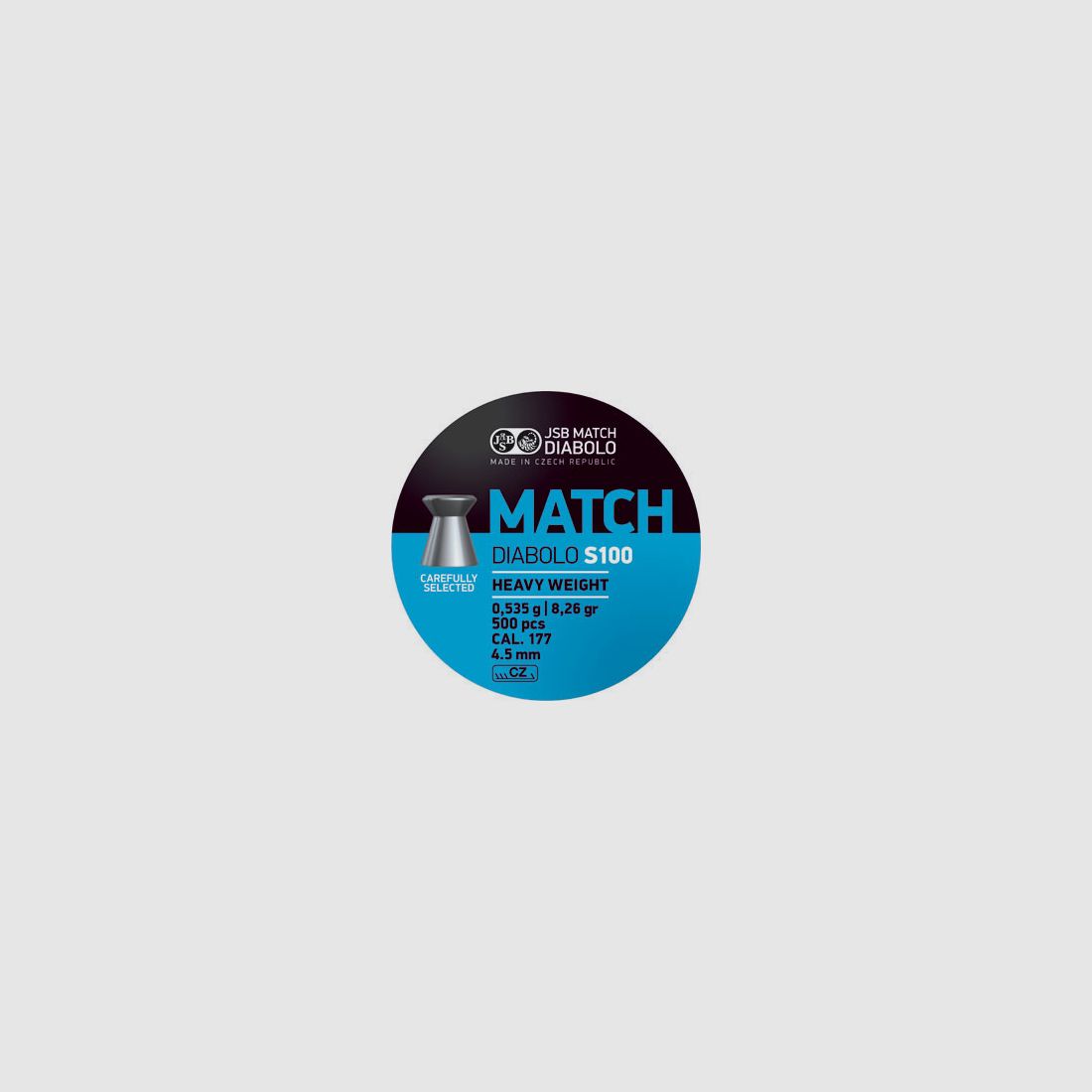 JSB MATCH DIABOLO S100 - HEAVY WEIGHT - 4,5 MM - 0,535 G - 500 STÜCK