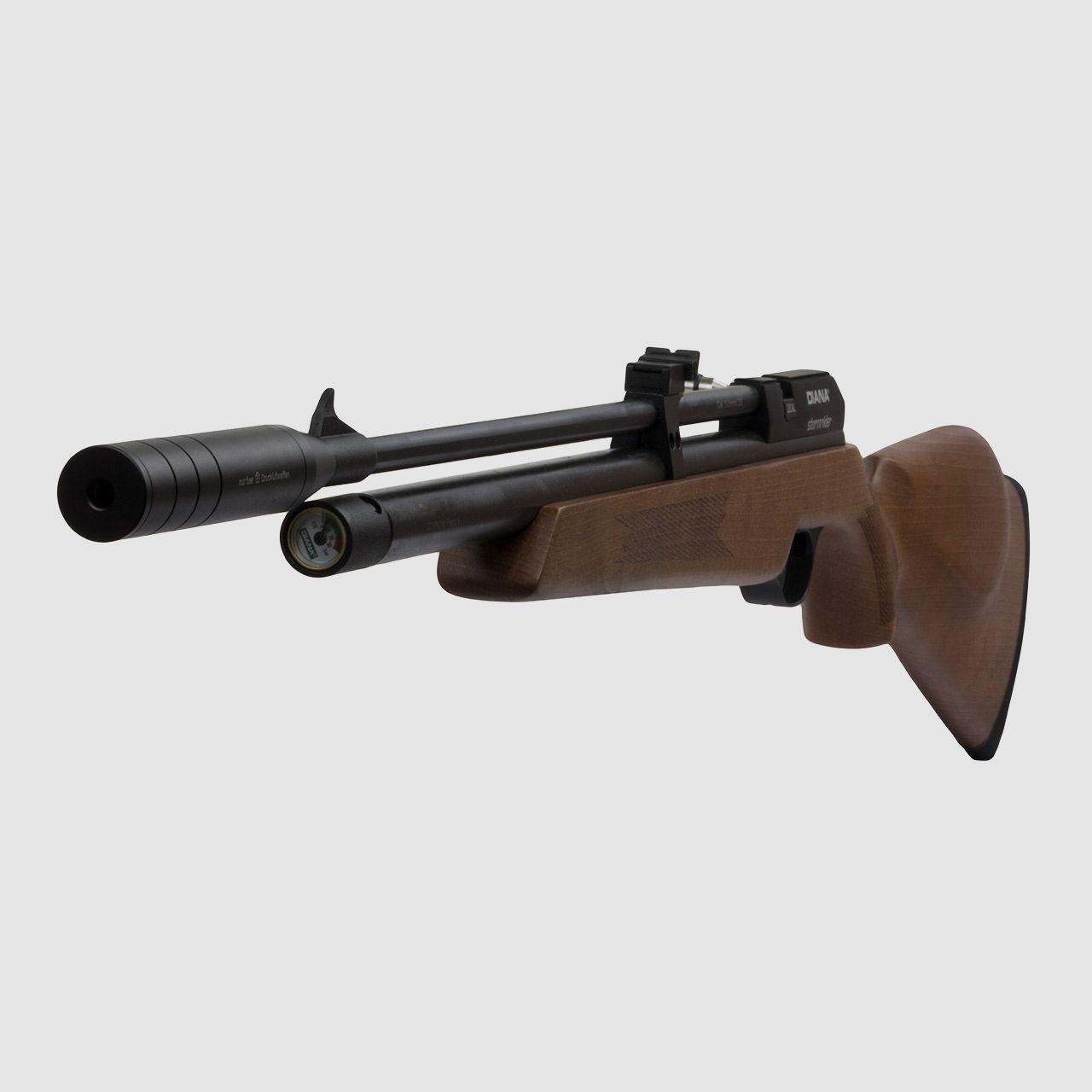 Pressluftgewehr Diana Stormrider Holzschaft mit Regulator 7 Schuss Magazin SchalldĂ¤mpfer Kaliber 5,5 mm (P18)
