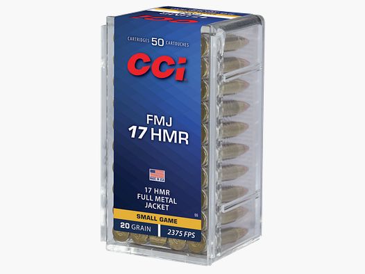 CCI 17 HMR 20 GRS FMJ 50 STK